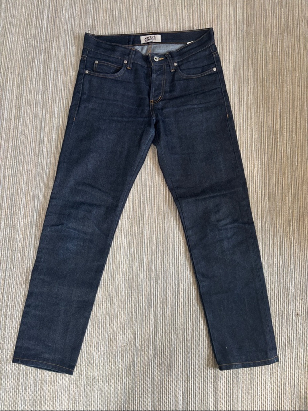 Naked & Famous “Super Guy” slim denim in size 32